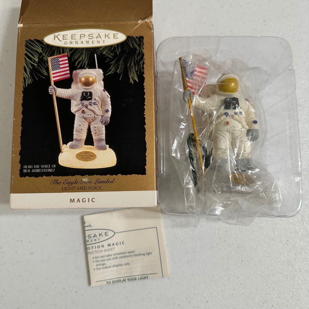 Hallmark Eagle Has Landed Lunar Landing 25th Anniversary Ornament 1994 VTG Works